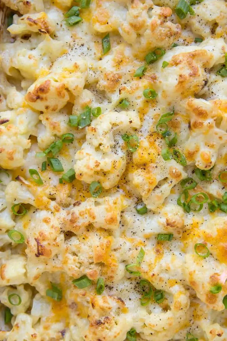 Keto Cauliflower Casserole - easy creamy low-carb cauliflower casserole is a perfect side dish for any gathering