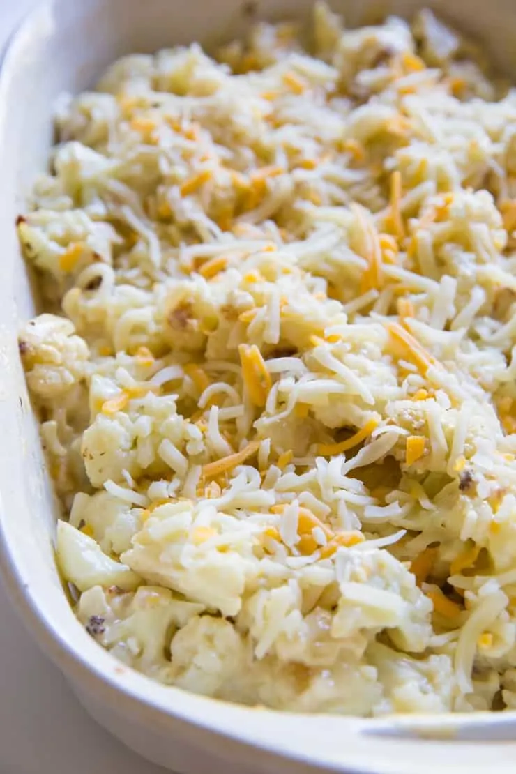 Sprinkle creamy cauliflower with more cheese