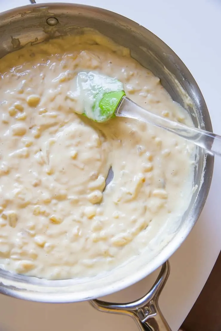 Finished creamy sauce