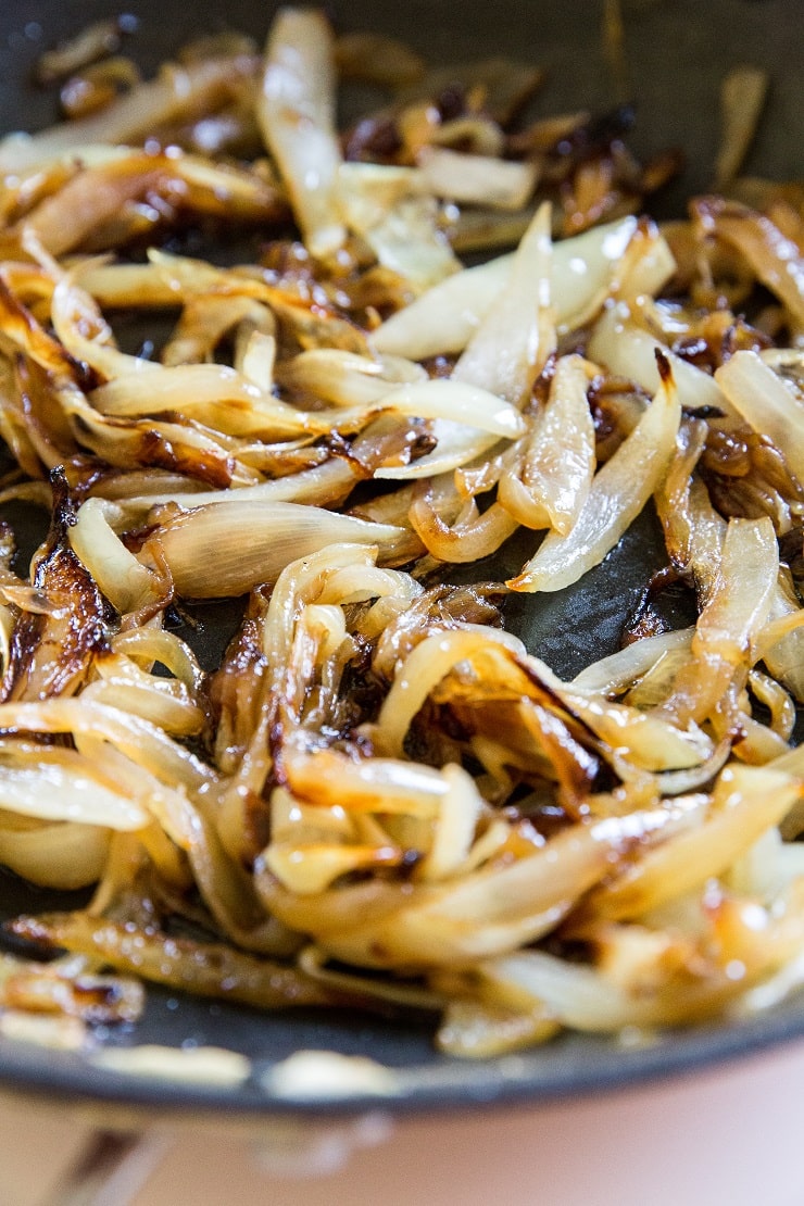 Caramelized onions for green bean casserole