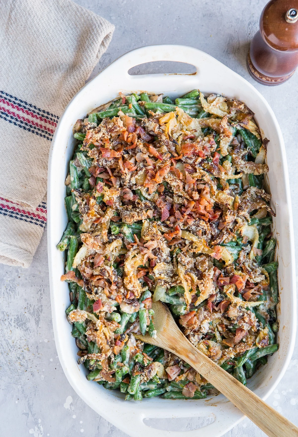 Low-Carb Green Bean Casserole - keto-friendly made dairy-free and gluten-free
