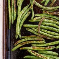 How to Roast Green Beans - an easy green beans recipe for baking in the oven