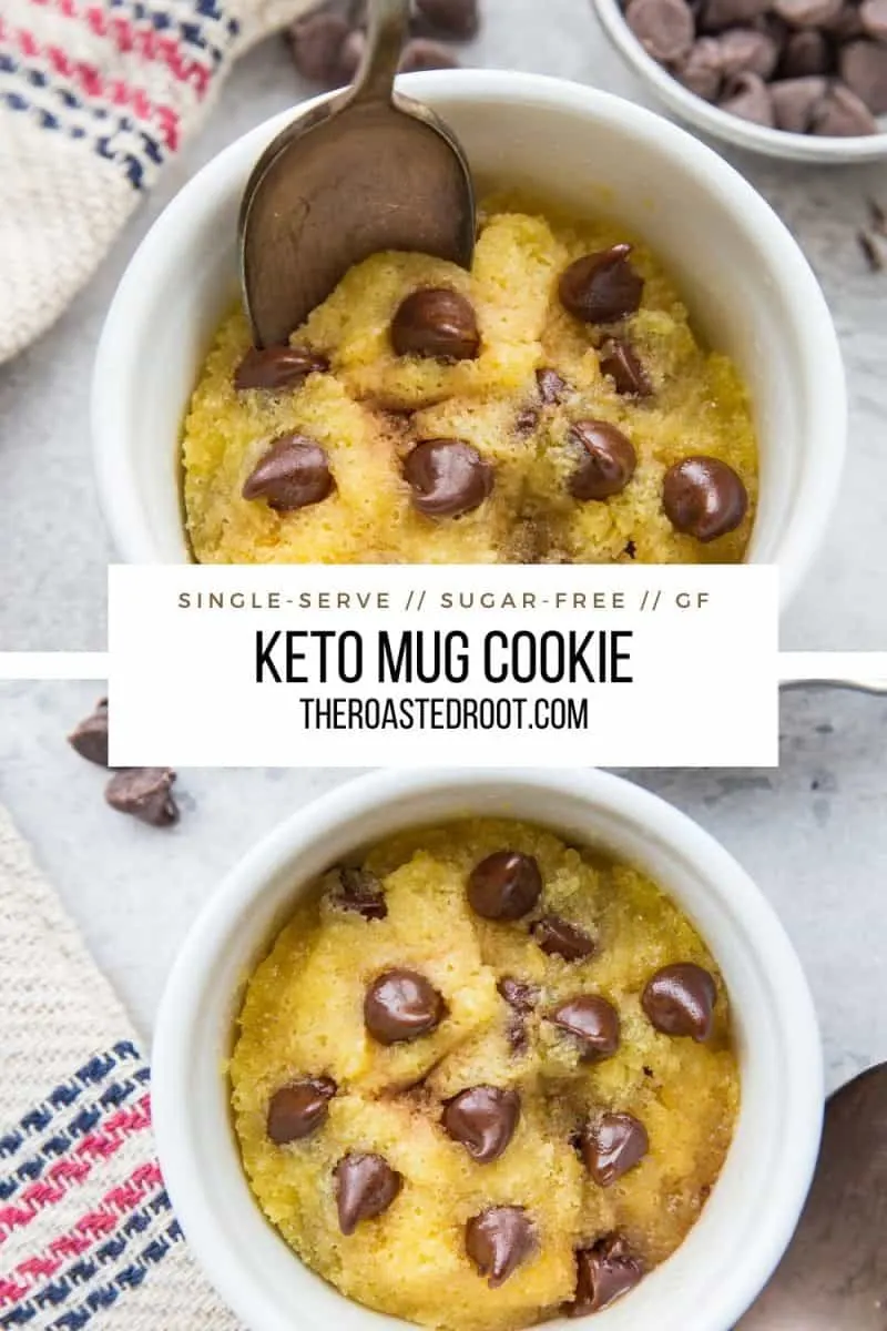 Low-Carb Single-Serve Cookie in a Mug - sugar-free, grain-free, healthier dessert recipe made in less than 5 minutes!