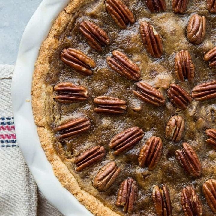 Keto Pecan Pie - sugar-free, dairy-free, low-carb, grain-free, healthy pecan pie recipe