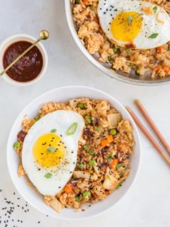 Korean Style Kimchi Fried Rice - a deliciously flavorful sweet, sour, spicy fried rice recipe