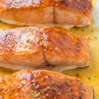 Maple-Glazed Baked Salmon is an amazing easy dinner recipe. Glazed salmon is easy to prepare and only requires a few basic ingredients