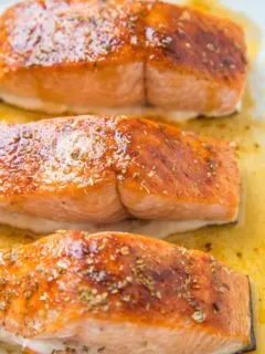 Maple-Glazed Baked Salmon is an amazing easy dinner recipe. Glazed salmon is easy to prepare and only requires a few basic ingredients