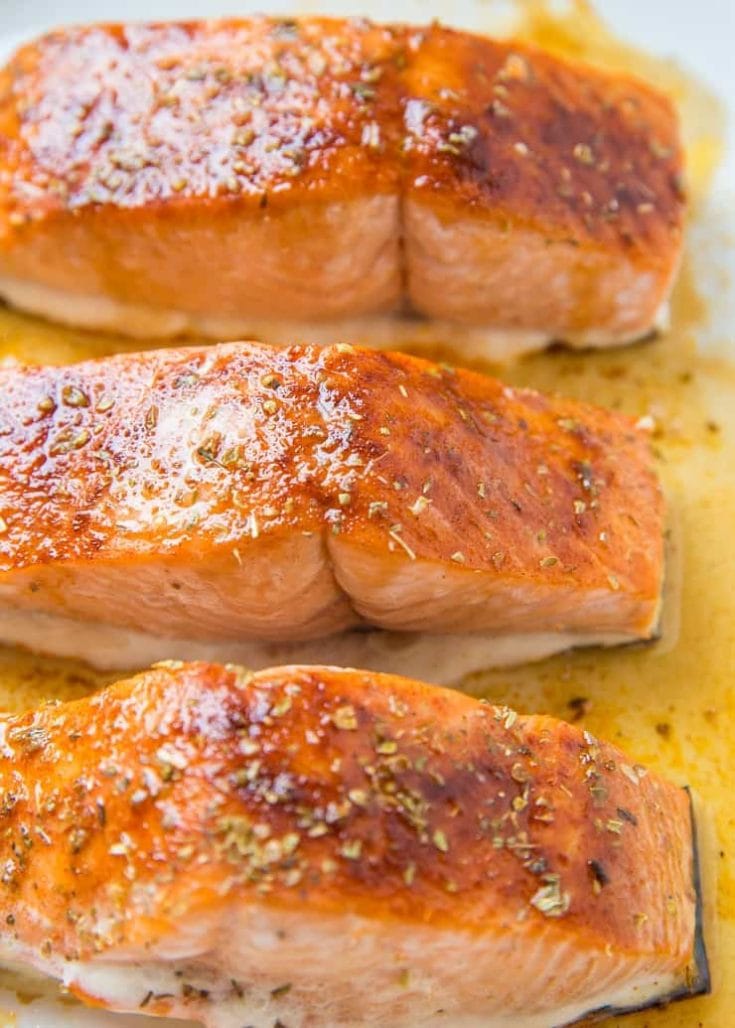 Maple Glazed Baked Salmon - The Roasted Root