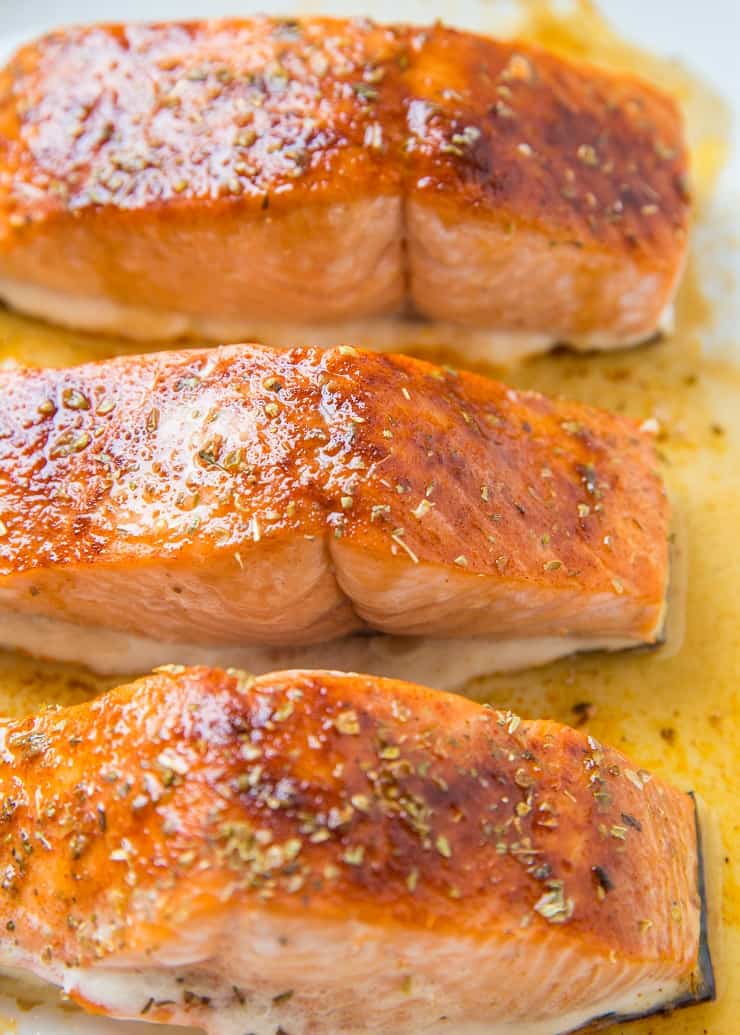 Maple-Glazed Baked Salmon is an amazing easy dinner recipe. Glazed salmon is easy to prepare and only requires a few basic ingredients