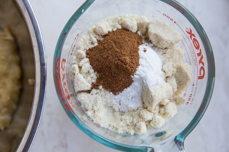 Ingredients for healthy apple muffins