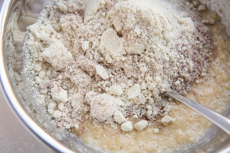 Making batter for healthy muffins