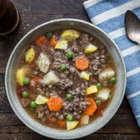 Vegetable Beef Soup - an easy, healthful soup recipe packed with vegetables. Whole30 and delicious!