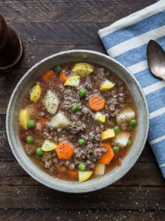 Vegetable Beef Soup - an easy, healthful soup recipe packed with vegetables. Whole30 and delicious!