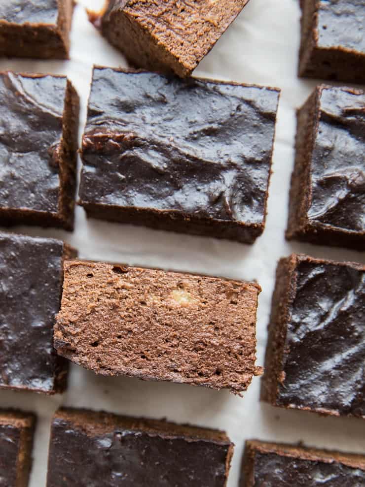 4-Ingredient Healthy Flourless Brownies - an easy fudgy brownie recipe that is grain-free, dairy-free, sugar-free, and delicious!