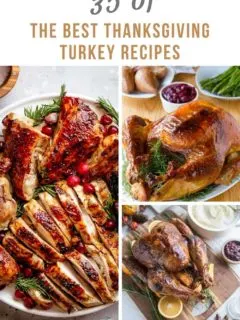 35 of THE BEST Thanksgiving Turkey Recipes from around the web. Everything from roasted, smoked, spatchcook, sous vide and more! Healthy, mouth-watering tender turkey recipes