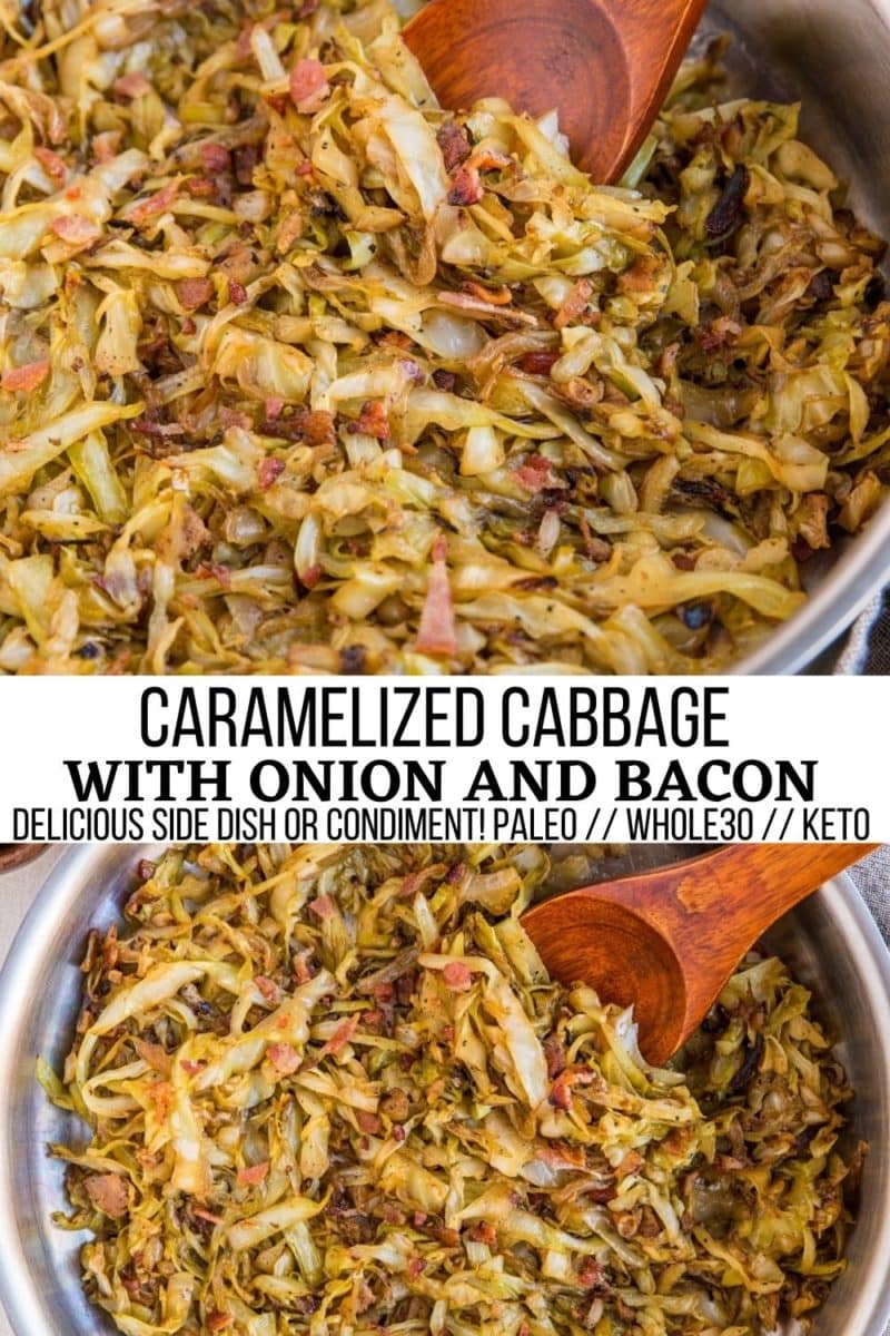 Caramelized Cabbage with bacon is a flavorful, addicting healthy side dish perfect for serving with just about anything. Caramelizing Cabbage will turn even the biggest Cabbage naysayer into a believer!