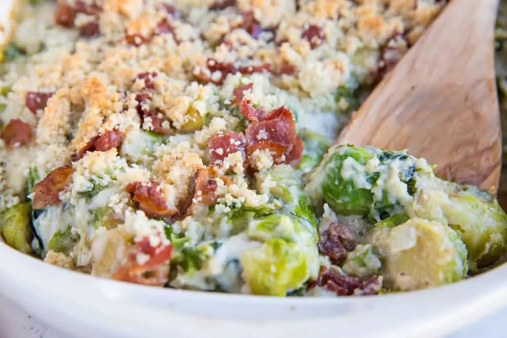 Cheesy Brussel Sprouts Au Gratin