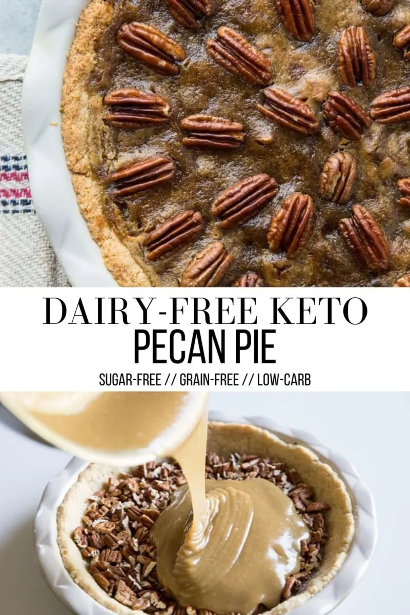 Keto Pecan Pie - dairy-free, sugar-free, grain-free, delicious low-carb pecan pie recipe! This amazing pie is perfect for sharing with friends and family