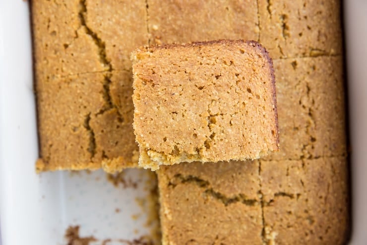 Gluten-Free Dairy-Free Cornbread with Honey - refined sugar-free, amazing delicious and moist cornbread!