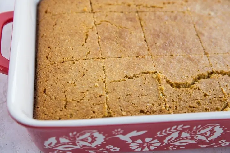 Gluten-Free Cornbread - dairy-free, refined sugar-free, healthier cornbread recipe