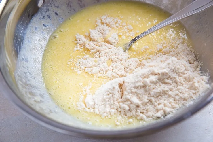 Add coconut flour mixture to egg mixture