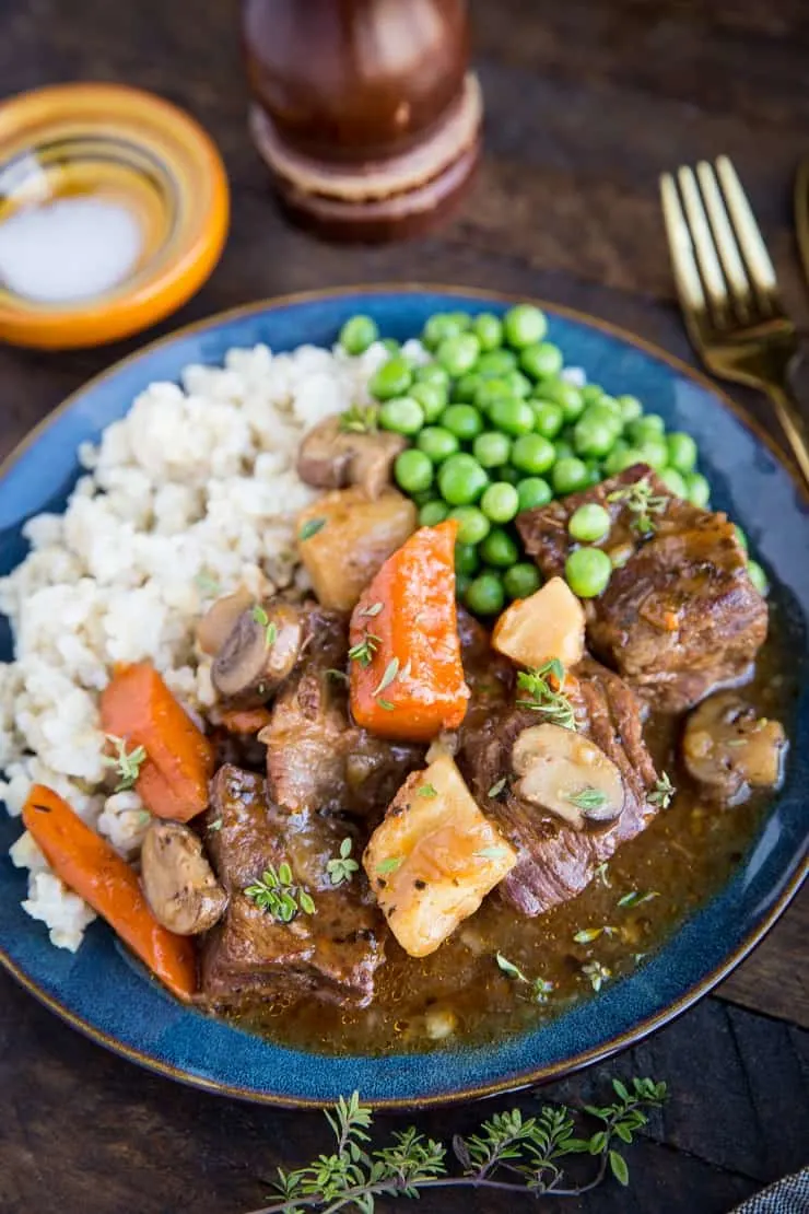 Instant Pot Beef Bourguignon - an easy beef bourguignon recipe made in the pressure cooker that is gluten-free and dairy-free
