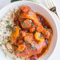 Instant Pot Chicken Cacciatore - easy chicken cacciatore recipe made quick and easy in the pressure cooker. Tender, amazing chicken with hardly any effort!