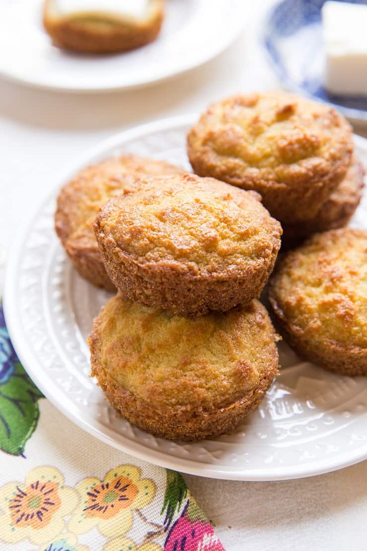 Grain-Free Keto Biscuits made with coconut flour - a nut-free, paleo, healthy biscuit recipe