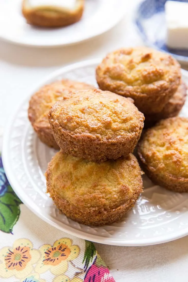 Grain-Free Keto Biscuits made with coconut flour - a nut-free, paleo, healthy biscuit recipe