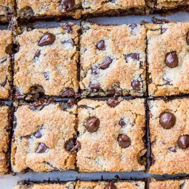 Keto Cookie Bars made with almond flour - grain-free, sugar-free low-carb dessert recipe!