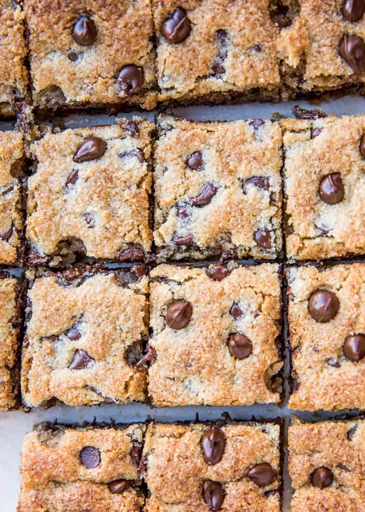 Keto Cookie Bars made with almond flour - grain-free, sugar-free low-carb dessert recipe!