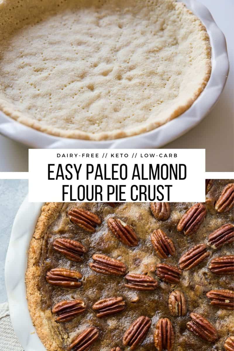 Keto Almond Flour Pie Crust - Paleo, dairy-free, sugar-free, gluten-free, easy pie crust recipe for the holidays