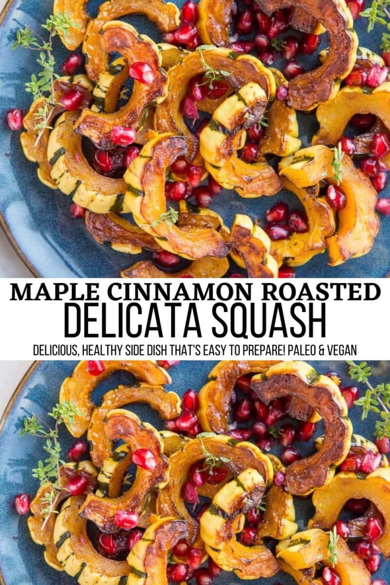 Maple Roasted Delicata Squash - an easy, healthy side dish recipe that requires only a few ingredients and hardly any time! Vegan, paleo, superfood, delicious!
