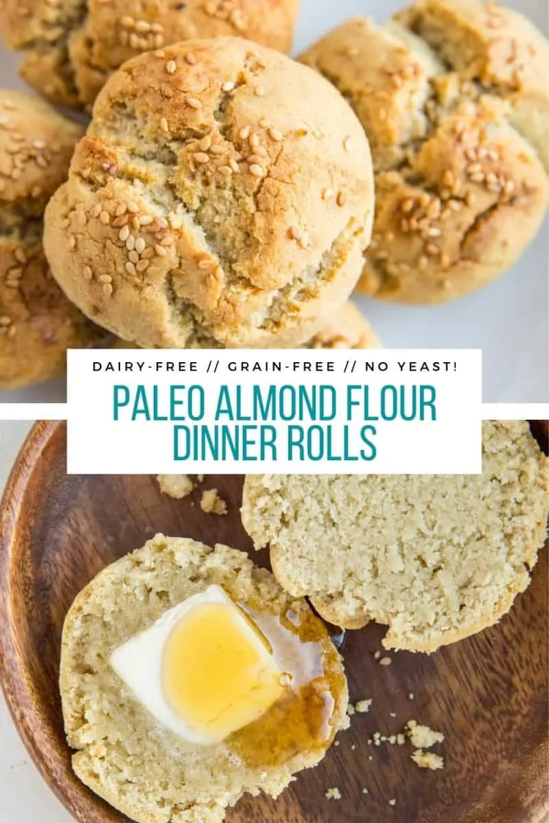 Paleo Almond Flour Dinner Rolls - grain-free, dairy-free, perfectly fluffy with a lovely crisp on the outside. No yeast or baking experience necessary!