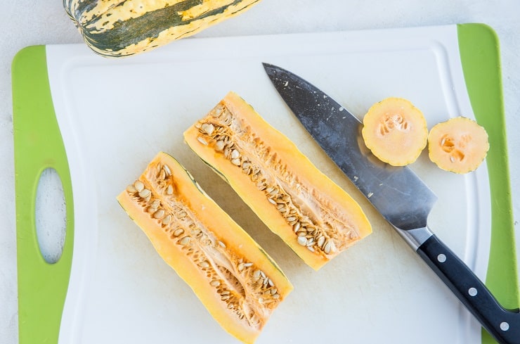 How to make maple cinnamon roasted delicata squash