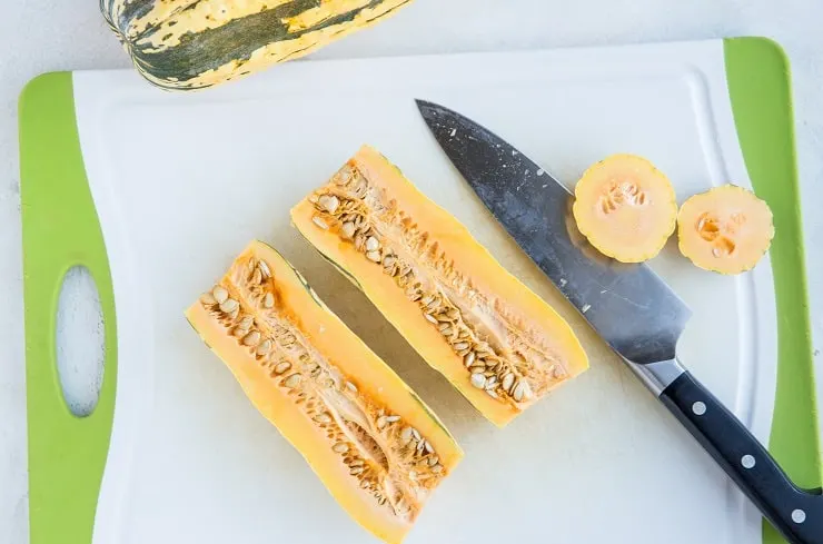 How to make maple cinnamon roasted delicata squash