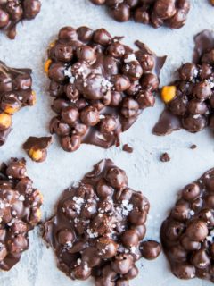 Chocolate Covered Chickpeas - 3-Ingredient chocolate dessert recipe that is easy to make vegan and low-carb