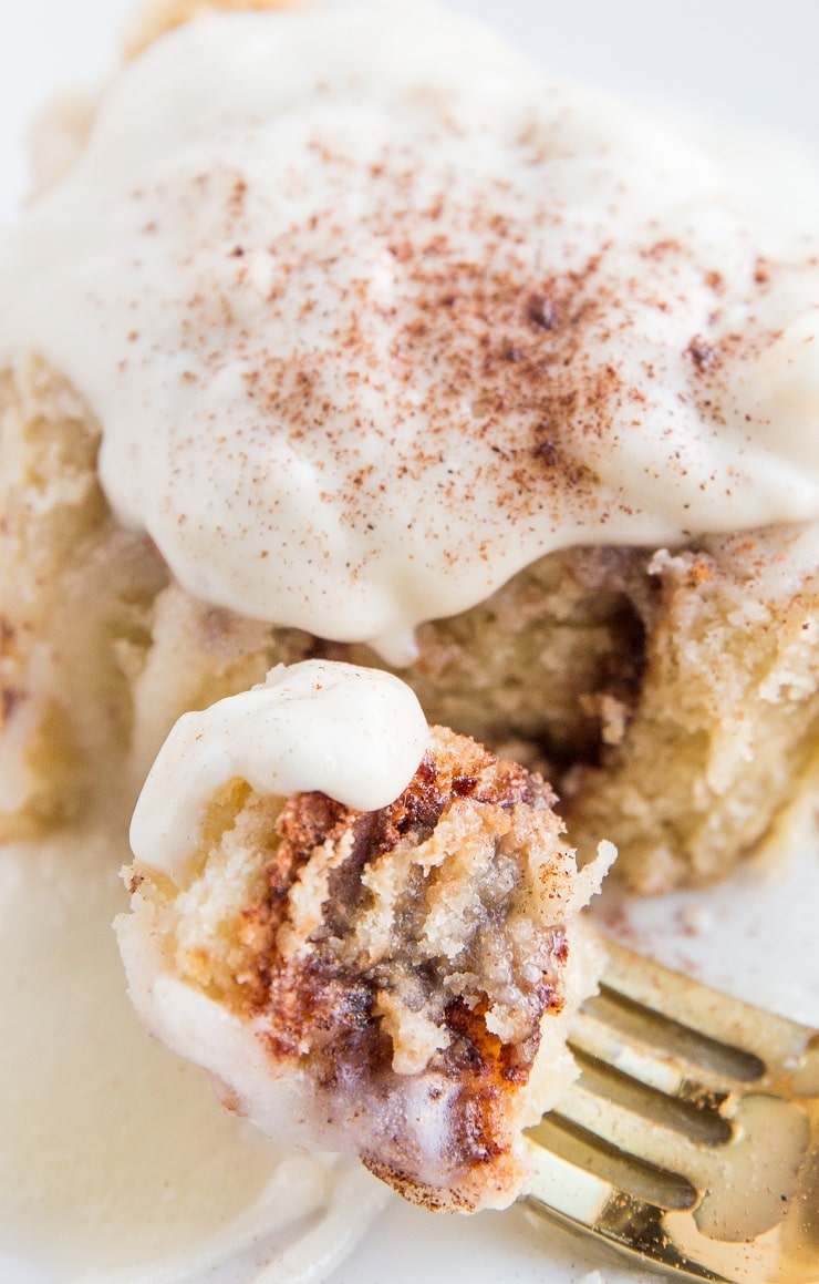 Dairy-Free Gluten-Free Cinnamon Rolls with easy frosting - a healthier cinnamon roll recipe