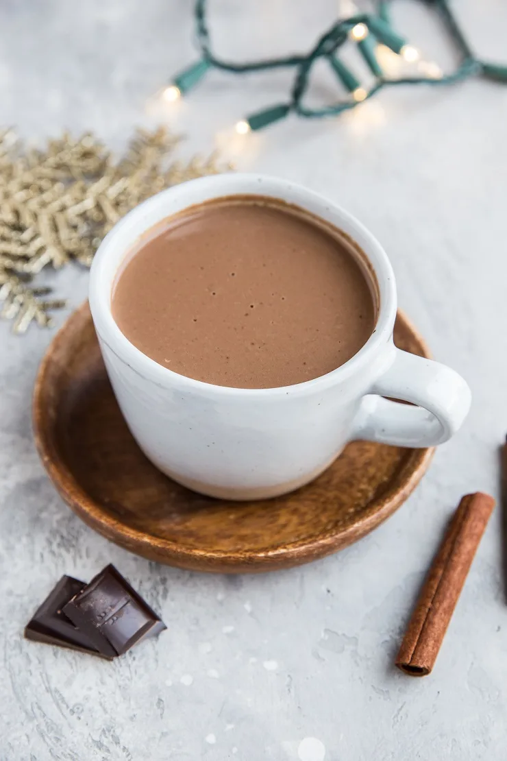 Healthy Hot Chocolate Recipe (dairy-free, sugar-free, paleo, keto, vegan)
