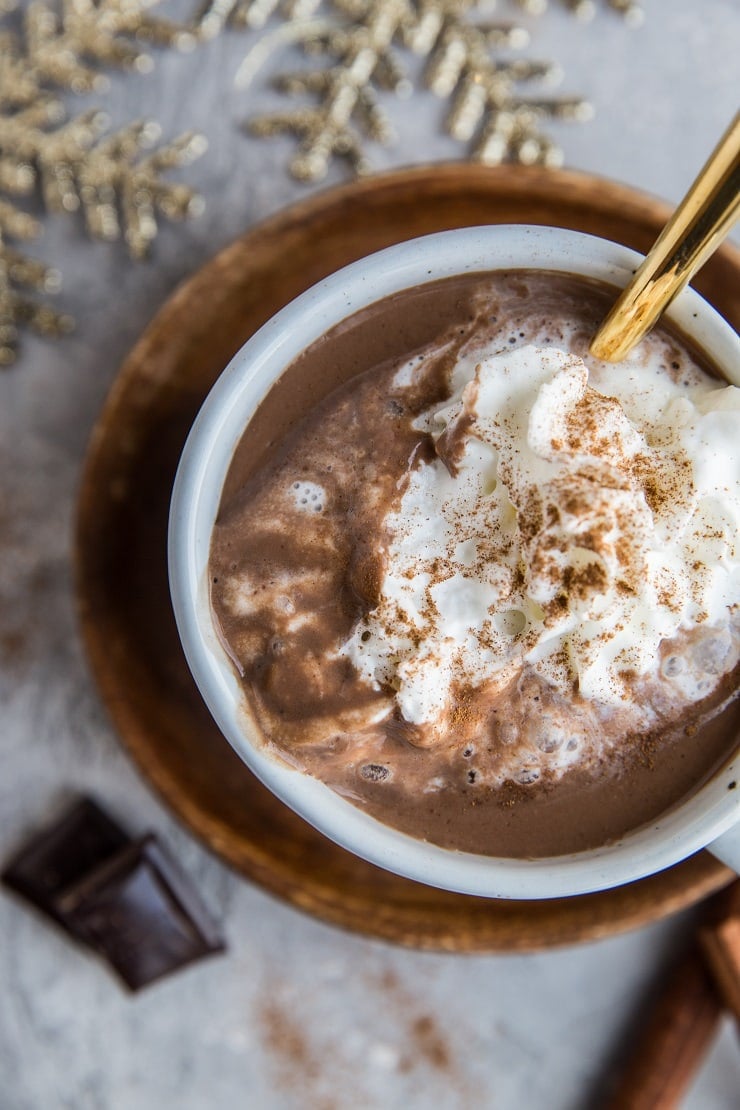 Low-Carb Hot Cocoa - sugar-free, keto, recipe includes a paleo option and bulletproof hot chocolate. Dairy-free, vegan