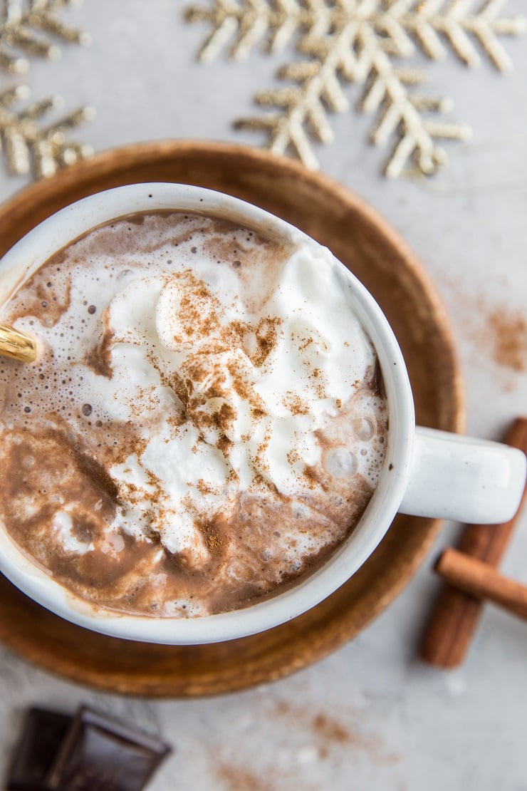 Keto Hot Chocolate Recipe (with a paleo option) - dairy-free, sugar-free, low-carb hot cocoa