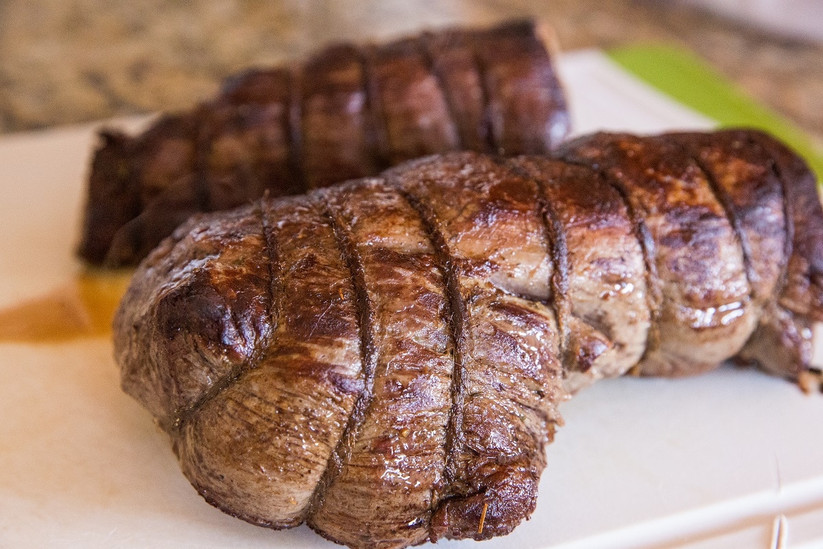 Allow beef tenderloin to rest before slicing and serving