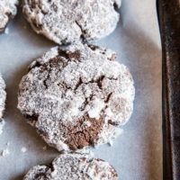 Sugar-Free Chocolate Crinkle Cookies - dairy-free, sugar-free, healthy Christmas cookie recipe