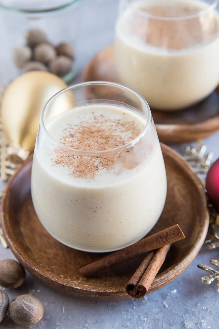 Keto Eggnog Recipe made dairy-free using coconut milk. Sugar-free Eggnog recipe for the holidays