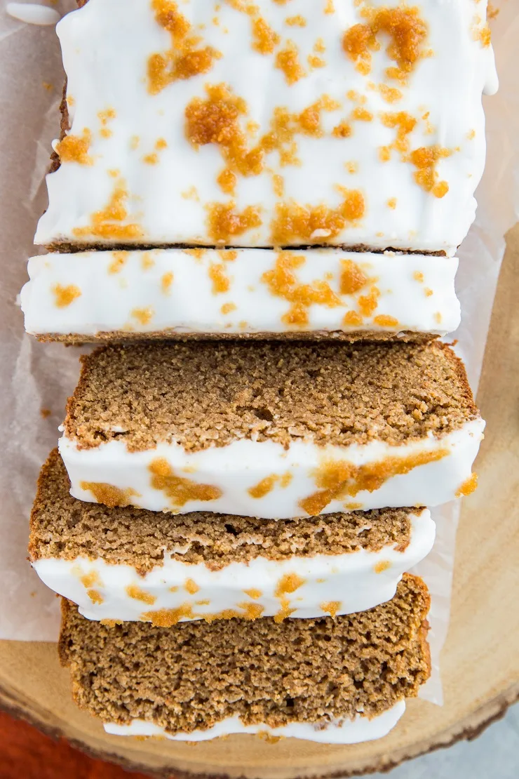 Sugar-Free Ginerbread Loaf - keto, dairy-free, grain-free healthy gingerbread loaf made with almond flour and coconut flour