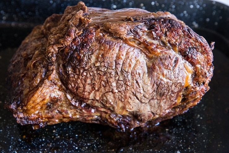 Prime Rib cooked to perfection in the oven