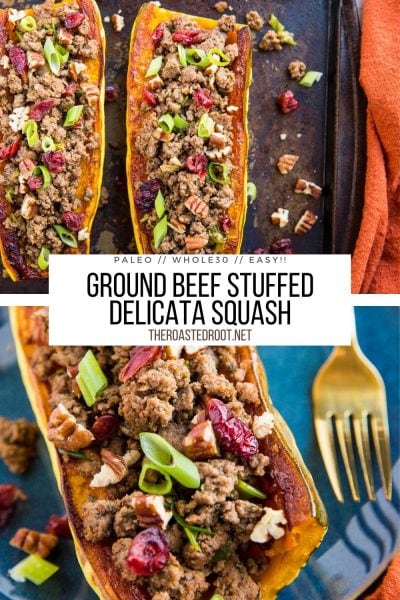 Stuffed Delicata Squash with Ground Beef - The Roasted Root