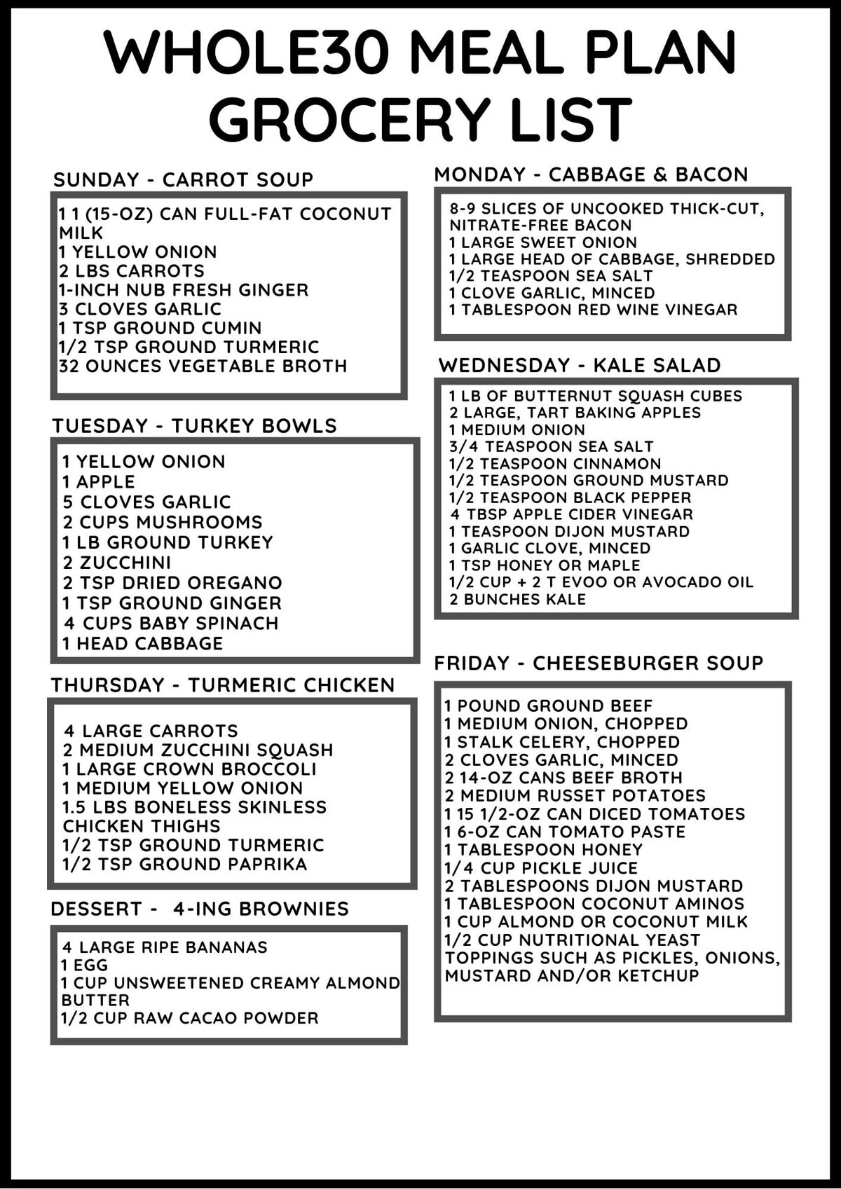 Paleo Weekly Meal Plan Week 4 Whole30 Edition The Roasted Root
