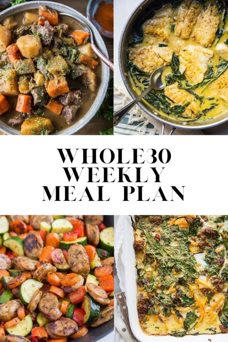 Whole30 Weekly Meal Plan - an easy meal plan for meal prep to make your whole30 fun and easy!