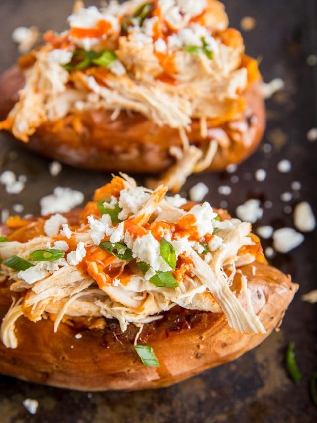 Buffalo Chicken Stuffed Sweet Potatoes – Web Story